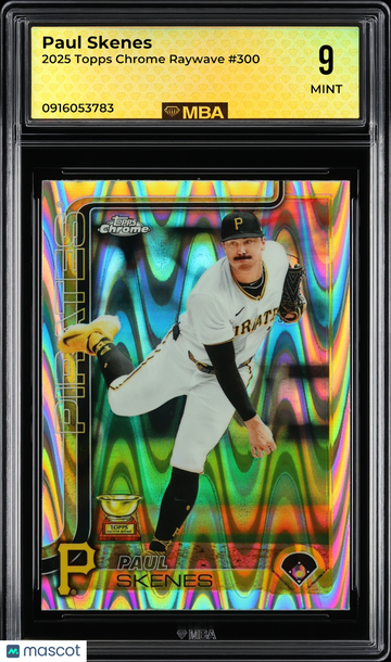 2025 Topps Chrome Paul Skenes #300 Raywave MBA 9