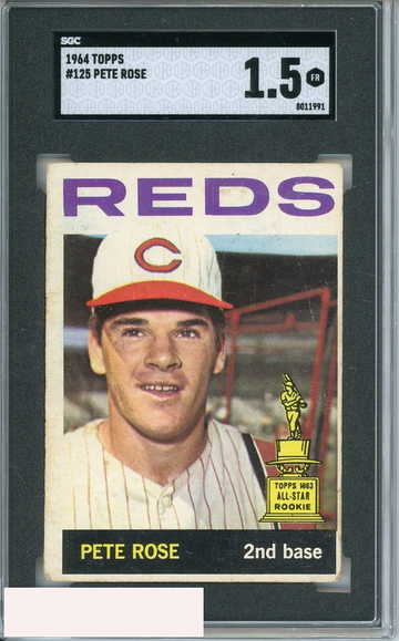 1964 TOPPS PETE ROSE #125 SGC 1.5