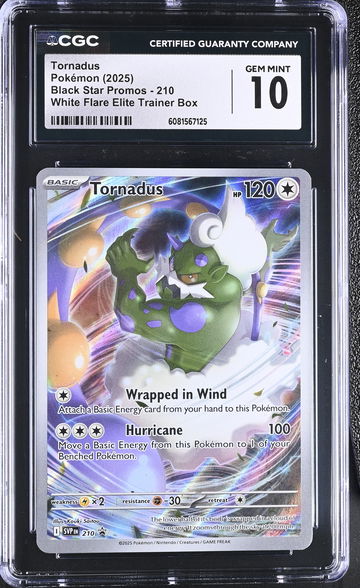 2025 Pokémon Scarlet & Violet Black Star Promo Tornadus #SVP210 Holo CGC 10