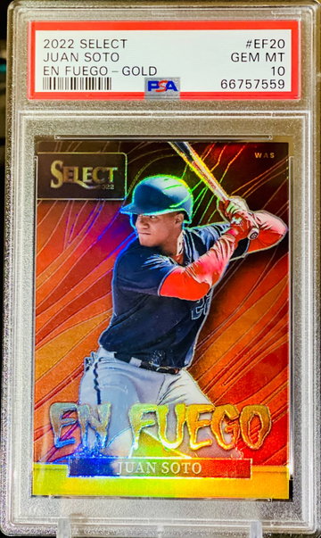 Juan Soto Gold Prizm /10 PSA 10 POP 1 En Fuego