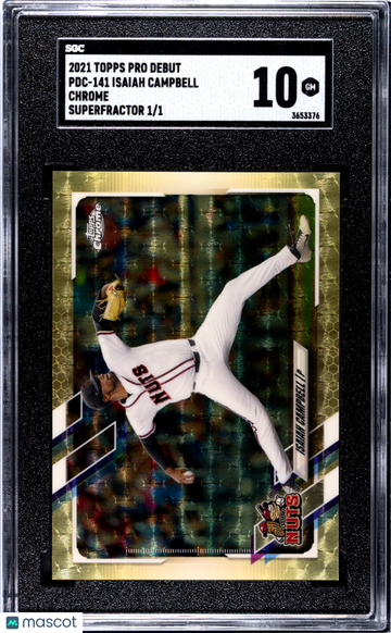 2021 Topps Pro Debut Isaiah Campbell #PDC-141 Chrome Superfractor SGC 10