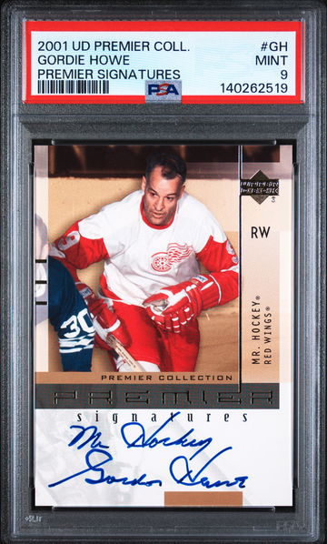 2001 Upper Deck Premier Collection Premier Signatures Premier Signatures Gordie Howe #GH PSA 9
