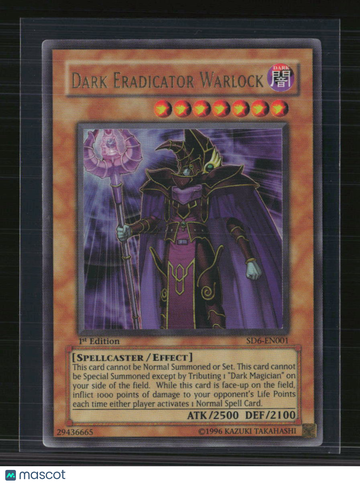 2006 Konami Yu-Gi-Oh! Spellcaster's Judgment Dark Eradicator Warlock Ultra Rare 1st Edition