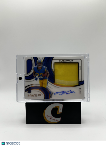 2024 Panini Immaculate Collection Blake Corum #PPRA-BCM /99 Premium Patch Rookie Autograph