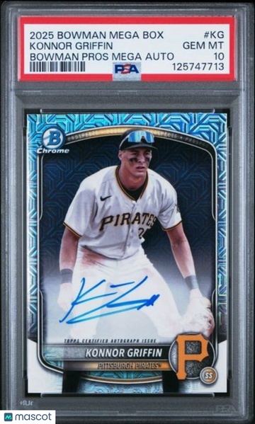 2025 Bowman Mega Box Bowman Prospect Mega Autographs Konnor Griffin #KG Mega Autograph PSA 10
