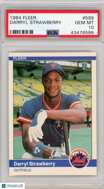 1984 Fleer Darryl Strawberry #599 PSA 10