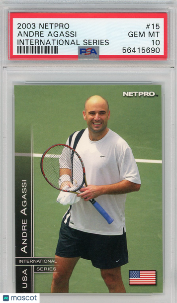 2003 Netpro International Series International Series Andre Agassi #15 PSA 10