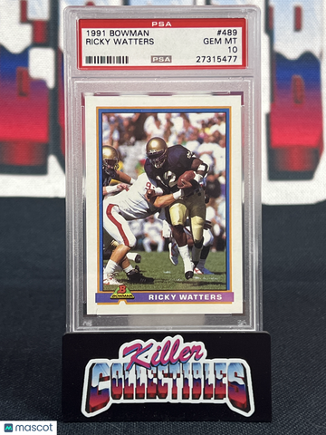 1991 Bowman Ricky Watters #489 Rookie PSA 10