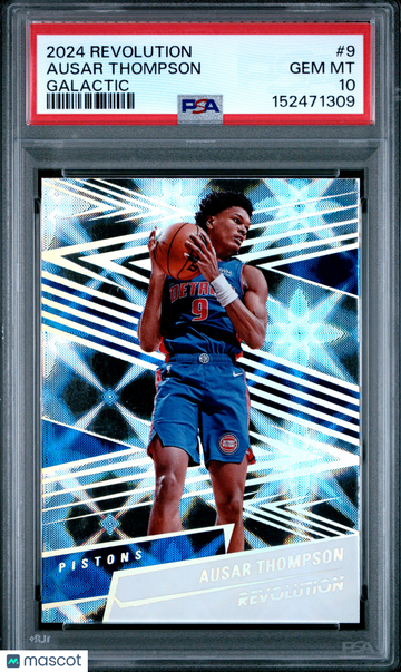 2024 Panini Revolution Ausar Thompson Galactic Short Print PSA 10 Basketball Trading Card #9