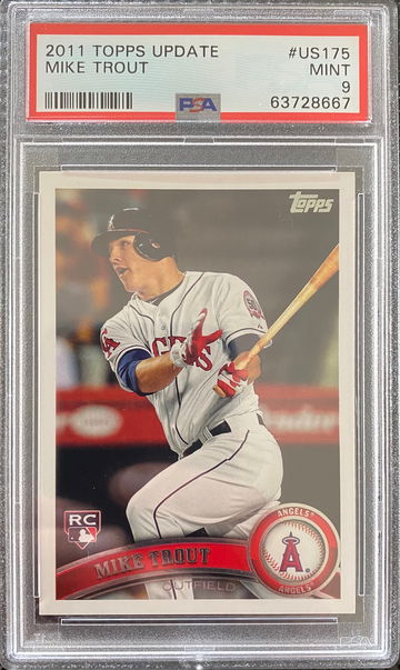 2011 Topps Update Mike Trout Rookie RC PSA 9 Mint