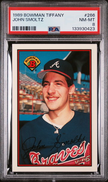 1989 Bowman Tiffany John Smoltz #266 /6000 PSA 8