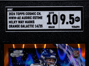 2024 Topps Cosmic Chrome Audric Estime #MWM-AE Milky Way Marks Orange Galactic Refractor SGC 9.5 Auto 10