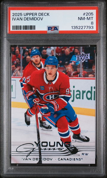 2025 Upper Deck Ivan Demidov #205 PSA 8