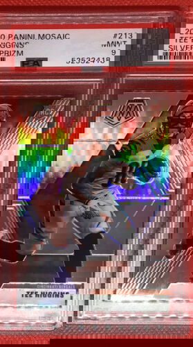 Tee Higgins 2020 Panini Mosaic Silver Prizm Football Rookie Card #213 PSA 9