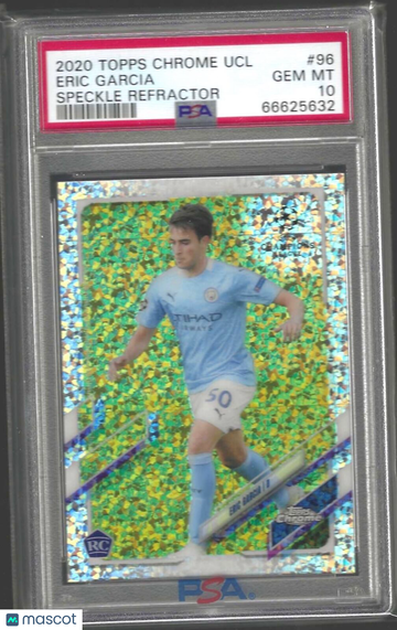 2020 Topps Chrome UEFA Champions League Eric Garcia #96 Speckle Refractor PSA 10