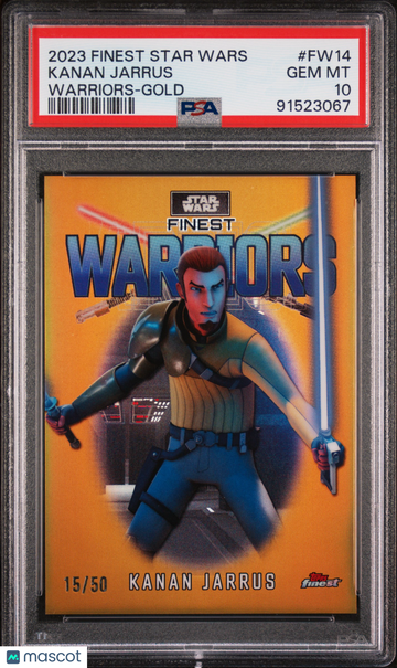2023 Topps Finest Star Wars Finest Warriors Kanan Jarrus #FW14 PSA 10