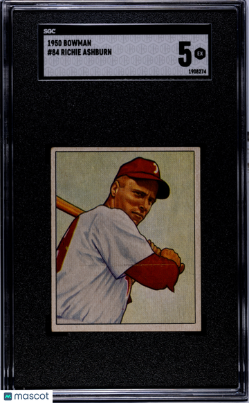 1950 Bowman Richie Ashburn #84 SGC 5