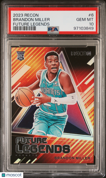 2023 Panini Recon Future Legends Brandon Miller #6 PSA 10