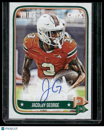 2024 Onyx Vintage Jacolby George #VAJAGE Autographs AU