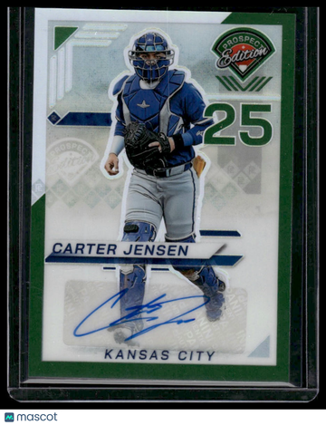 2025 Panini Prizm Prospect Edition Carter Jensen #154 Green Panini Authentic