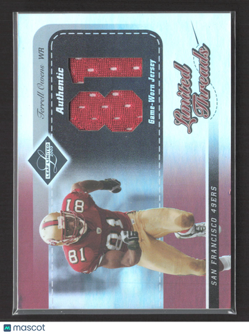 2003 Leaf Limited Threads Terrell Owens #LT-91 /81 Game-Worn Jersey