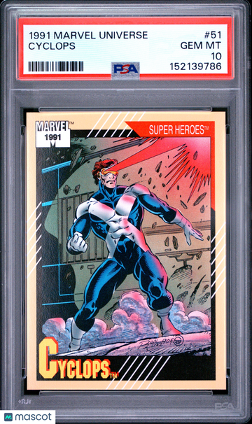 1991 Marvel Universe Cyclops #51 PSA 10