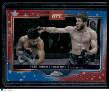 2025 Topps Chrome UFC Said Nurmagomedov #84 Red, White & Blue Refractor SN