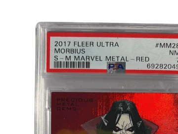 2017 Fleer Ultra Spider-Man Marvel Metals Morbius #MM28 PSA 7