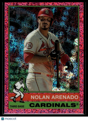 2025 Topps Heritage Nolan Arenado #499 Chrome Pink Sparkle Refractor