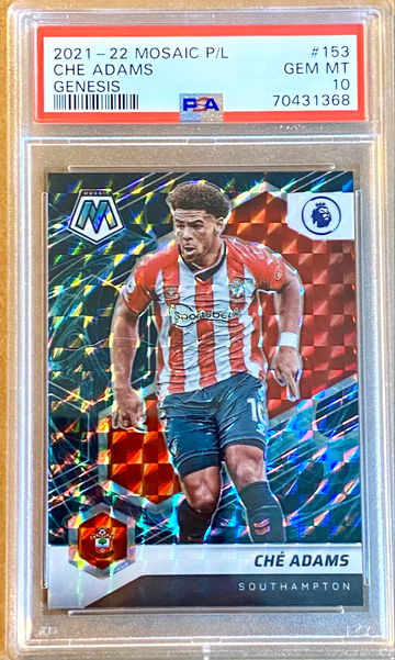 2021-22 Mosaic Premier League CHE ADAMS Genesis PSA 10 Gem Mint Southampton