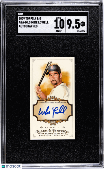 2009 Topps Allen & Ginter Mike Lowell #AGA-MLO Autograph SGC 9.5 Auto 10