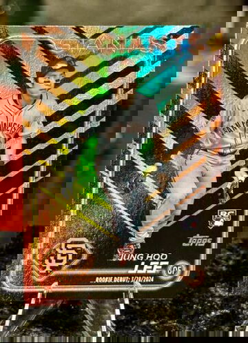 2024 Topps Update JUNG HOO LEE RC Rookie Debut Holiday Foil Giants #US343