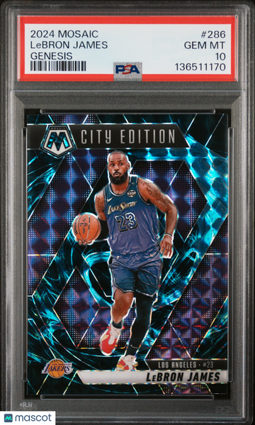 2024 Panini Mosaic LeBron James #286 Genesis PSA 10