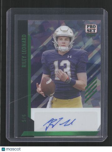2024 PRO SET PURE RILEY LEONARD #BA-RL1 5/6 AUTO SN