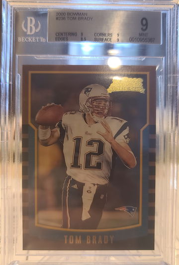 2000 Bowman Tom Brady BGS 9
