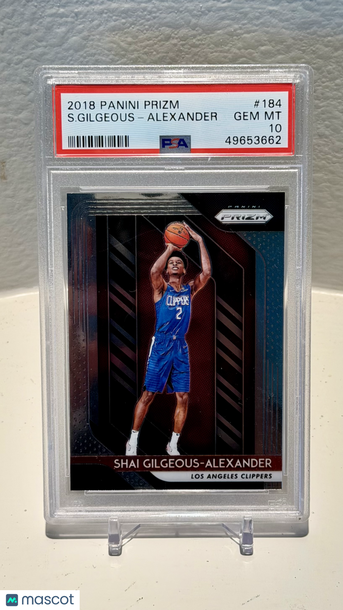 S. Gilgeous-Alexander 2018 Panini Prizm #184- PSA 10
