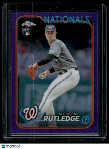 2024 Topps Chrome Jackson Rutledge #42 Purple Refractors SN,RC