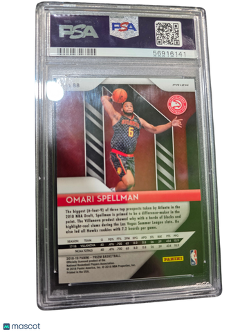 2018 Panini Prizm Omari Spellman #88 Silver PSA 9