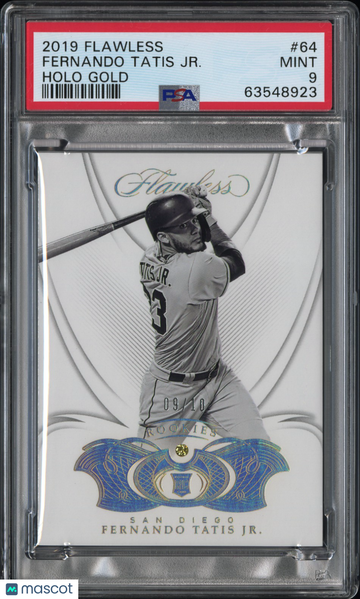 2019 Flawless Fernando Tatis JR. #64 Holo Gold /10 PSA 9