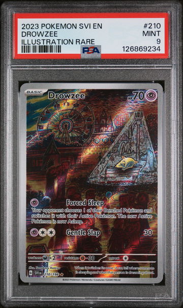 2023 Pokemon Scarlet and Violet Illustration Rare Drowzee #210 PSA 9