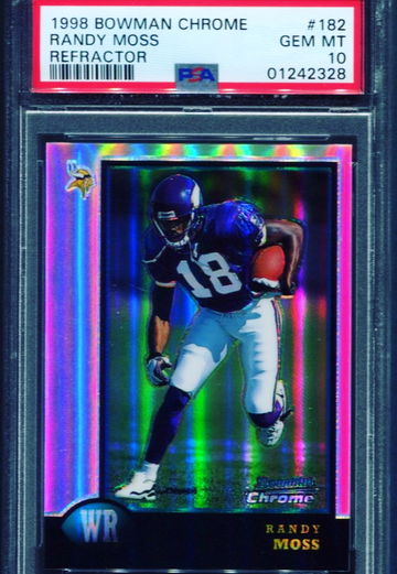 1998 Bowman Chrome Randy Moss Refractor RC PSA 10 Pop 41!