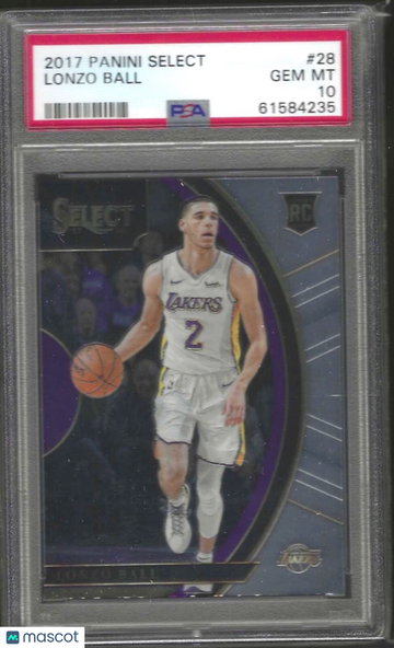 2017 Panini Select Lonzo Ball #28 PSA 10