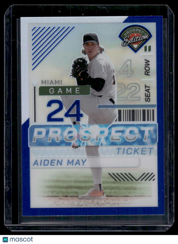 2024 Panini Prizm Prospect Edition Aiden May #8 Blue Holo /149