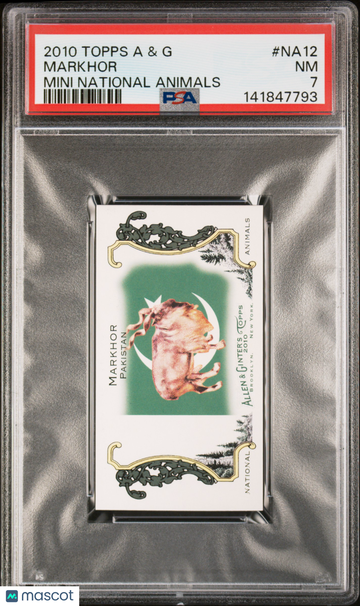 2010 Topps Allen & Ginter Mini National Animals Markhor #NA12 PSA 7
