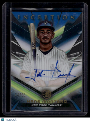 2023 Bowman Inception Hans Montero #BPA-HM Autographs Blue Foil SN AU