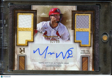 Masyn Winn 2025 Topps Museum Collection Quad Relic Game-Used Memorabilia Auto St. Louis Cardinals