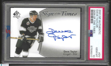 2021 SP Authentic Sign Of The Times Dave Taylor #DV PSA 10
