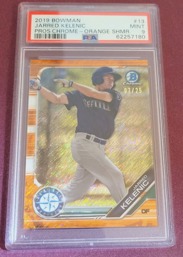 2019 Bowman Chrome Jarred Kelenic Orange Shimmer Refractor RC PSA 9