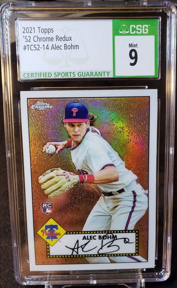 2021 Topps Alec Bohm 52' Chrome Redux Rookie RC #TC52-14 Mint CSG 9 Phillies