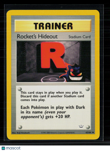 2000 Neo Genesis Rocket's Hideout Uncommon #63/64